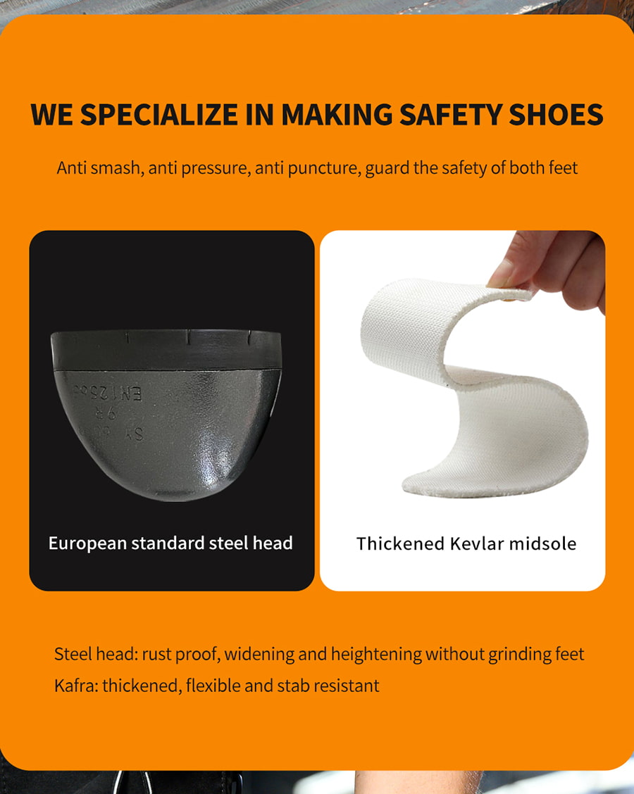 Soft and breathable safety shoes